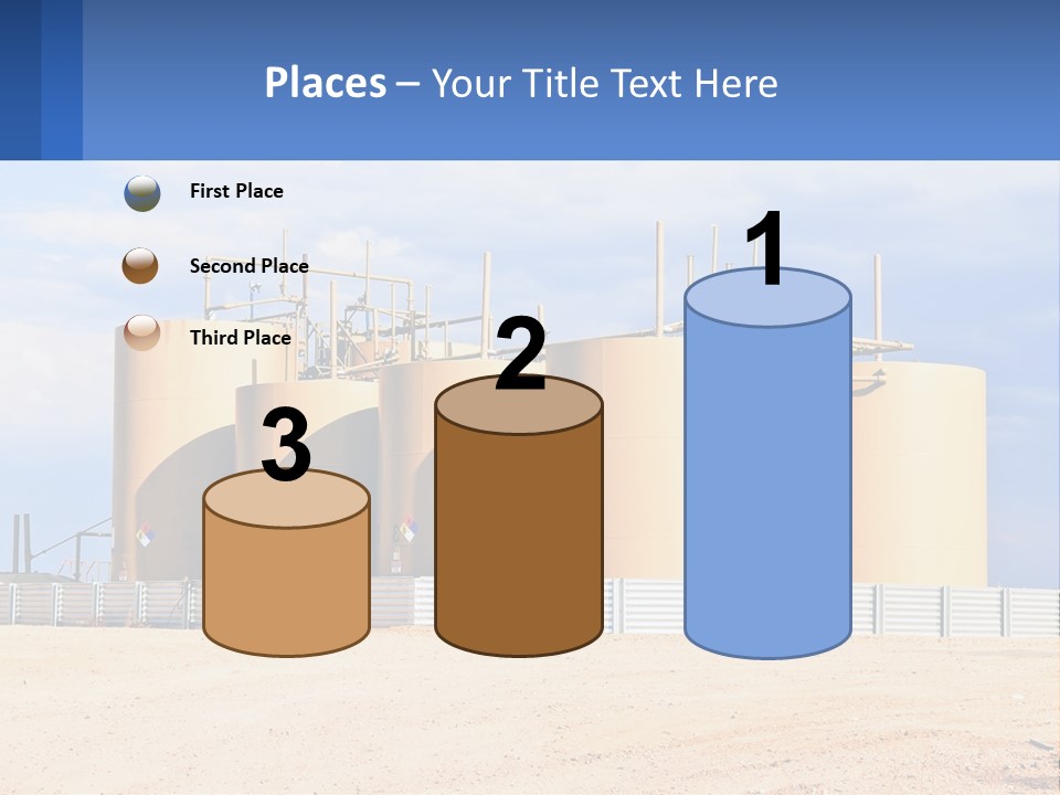 Barrels For Storage And Processing Of Oil Products PowerPoint Template