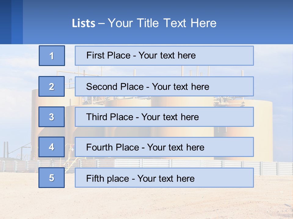 Barrels For Storage And Processing Of Oil Products PowerPoint Template