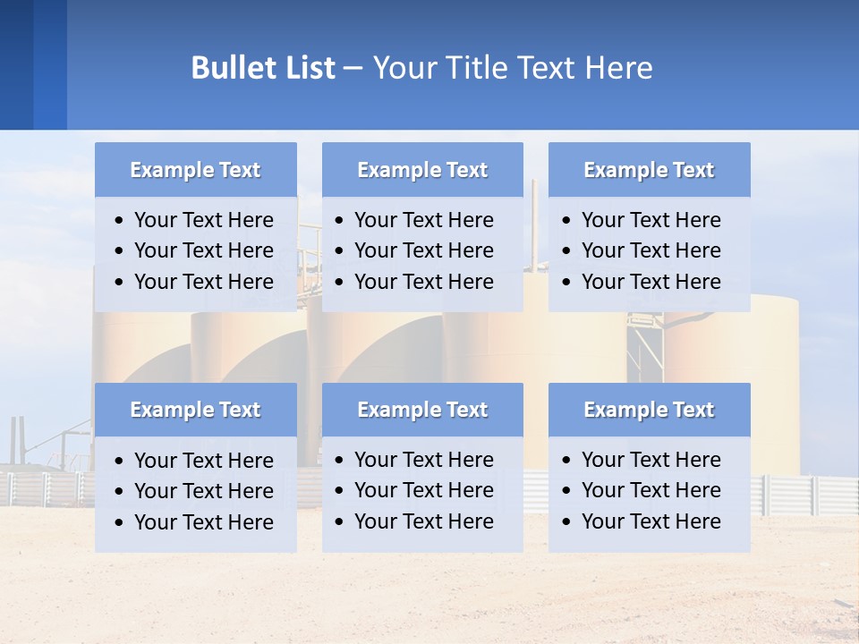 Barrels For Storage And Processing Of Oil Products PowerPoint Template