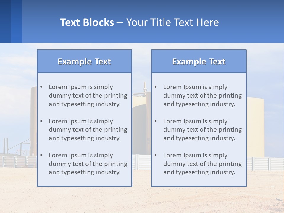 Barrels For Storage And Processing Of Oil Products PowerPoint Template
