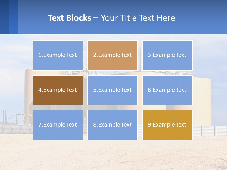 Barrels For Storage And Processing Of Oil Products PowerPoint Template