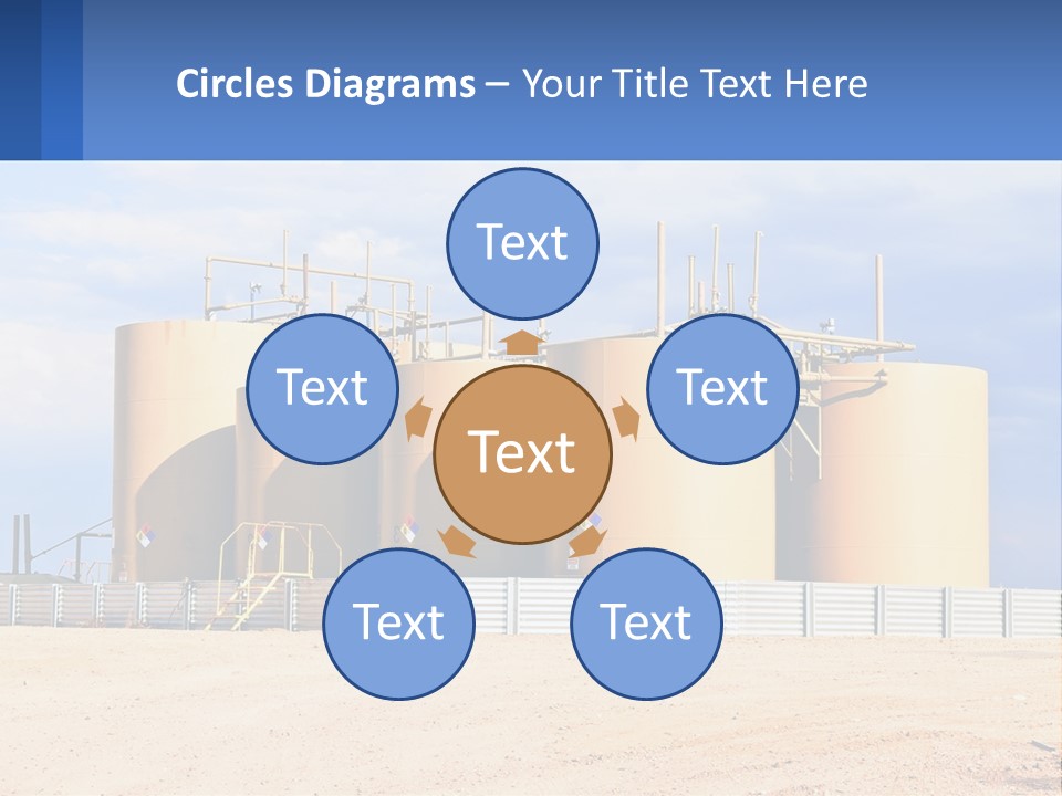 Barrels For Storage And Processing Of Oil Products PowerPoint Template