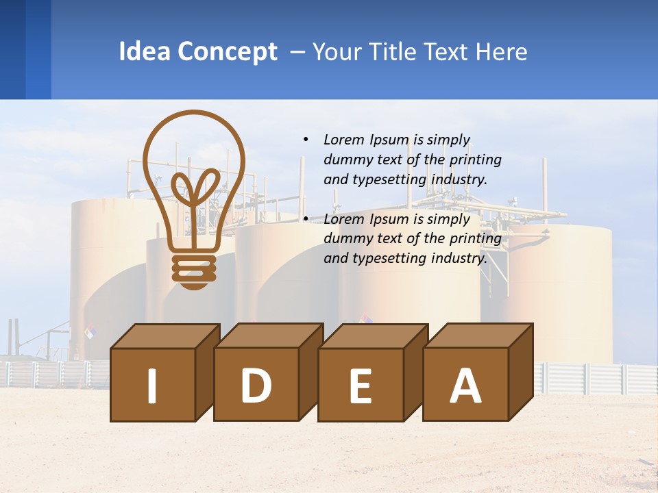 Barrels For Storage And Processing Of Oil Products PowerPoint Template