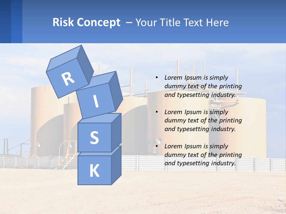 Barrels For Storage And Processing Of Oil Products PowerPoint Template