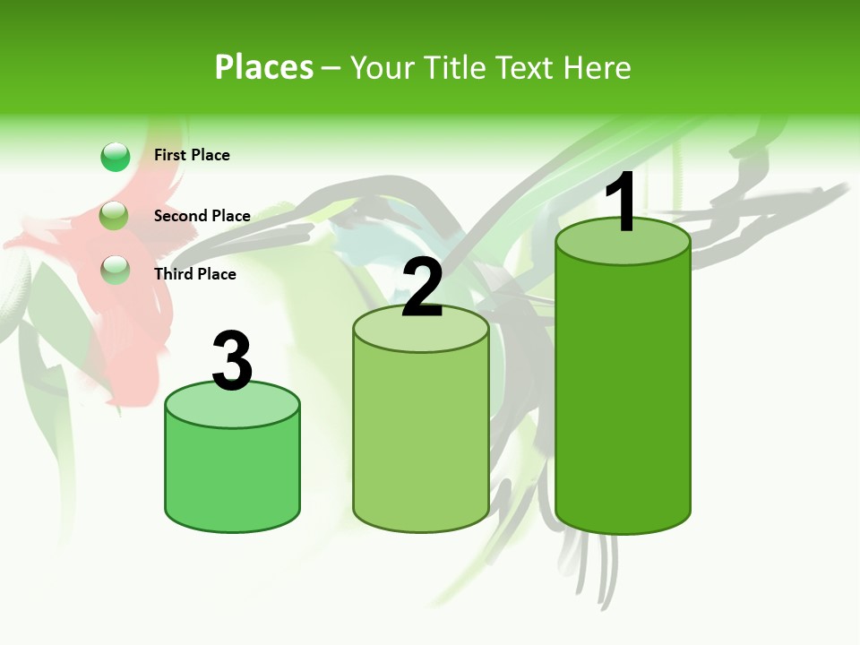 Watercolor Painting Of A Hummingbird And A Flower PowerPoint Template