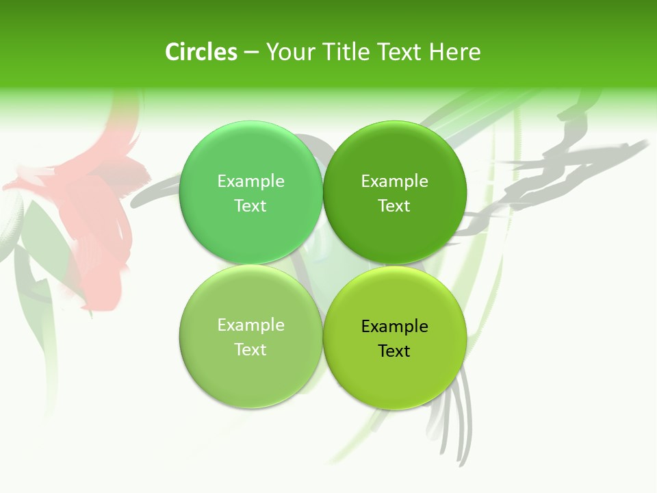 Watercolor Painting Of A Hummingbird And A Flower PowerPoint Template