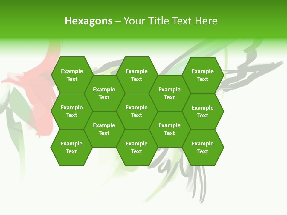 Watercolor Painting Of A Hummingbird And A Flower PowerPoint Template