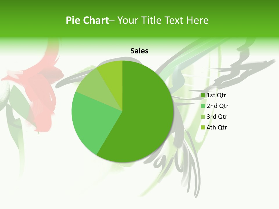 Watercolor Painting Of A Hummingbird And A Flower PowerPoint Template