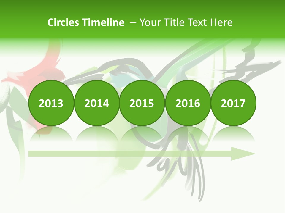 Watercolor Painting Of A Hummingbird And A Flower PowerPoint Template