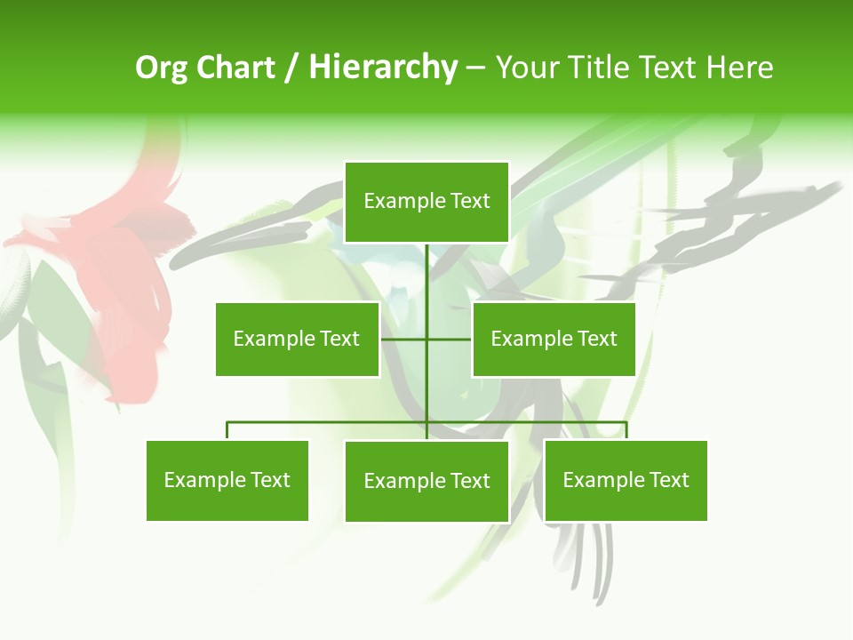 Watercolor Painting Of A Hummingbird And A Flower PowerPoint Template