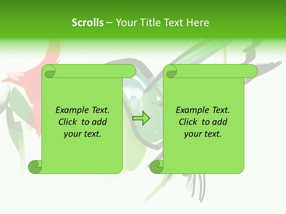 Watercolor Painting Of A Hummingbird And A Flower PowerPoint Template