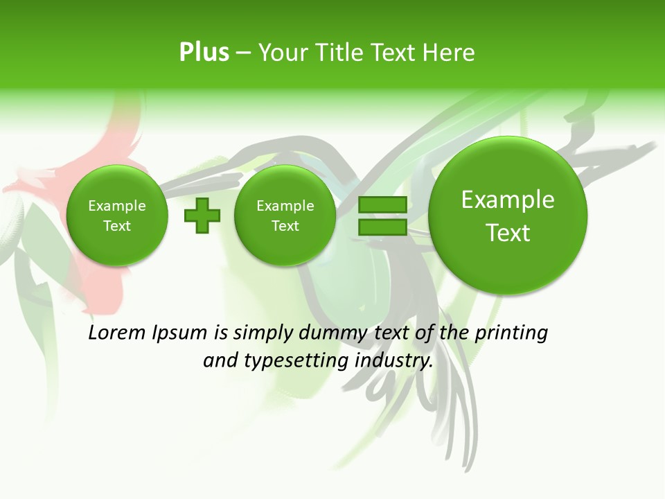 Watercolor Painting Of A Hummingbird And A Flower PowerPoint Template