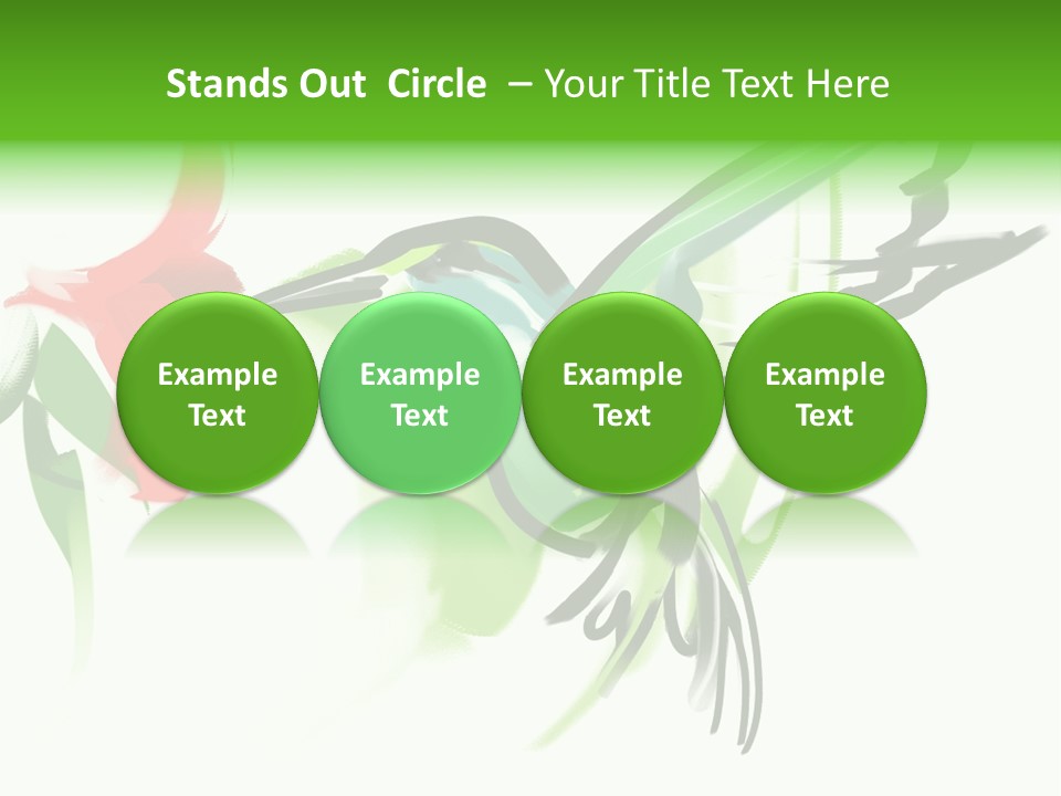 Watercolor Painting Of A Hummingbird And A Flower PowerPoint Template