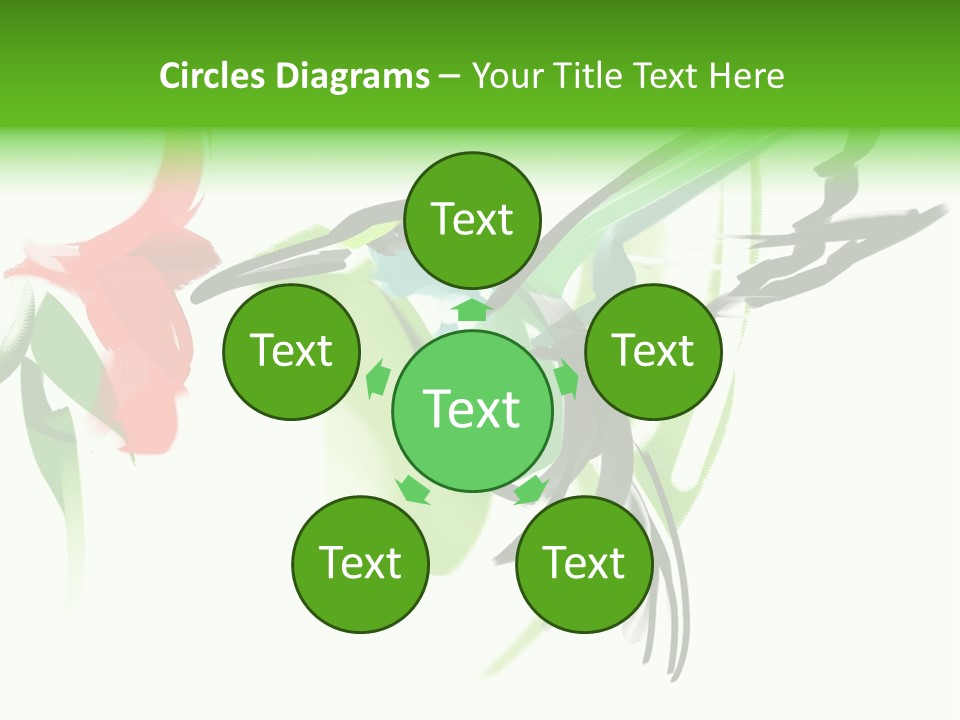 Watercolor Painting Of A Hummingbird And A Flower PowerPoint Template