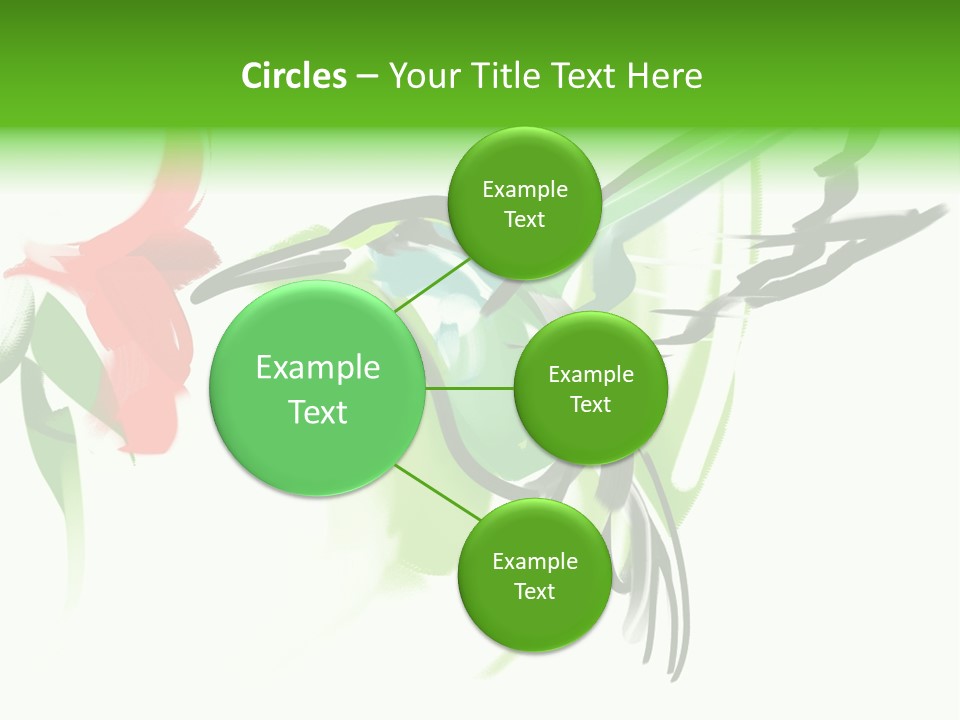 Watercolor Painting Of A Hummingbird And A Flower PowerPoint Template