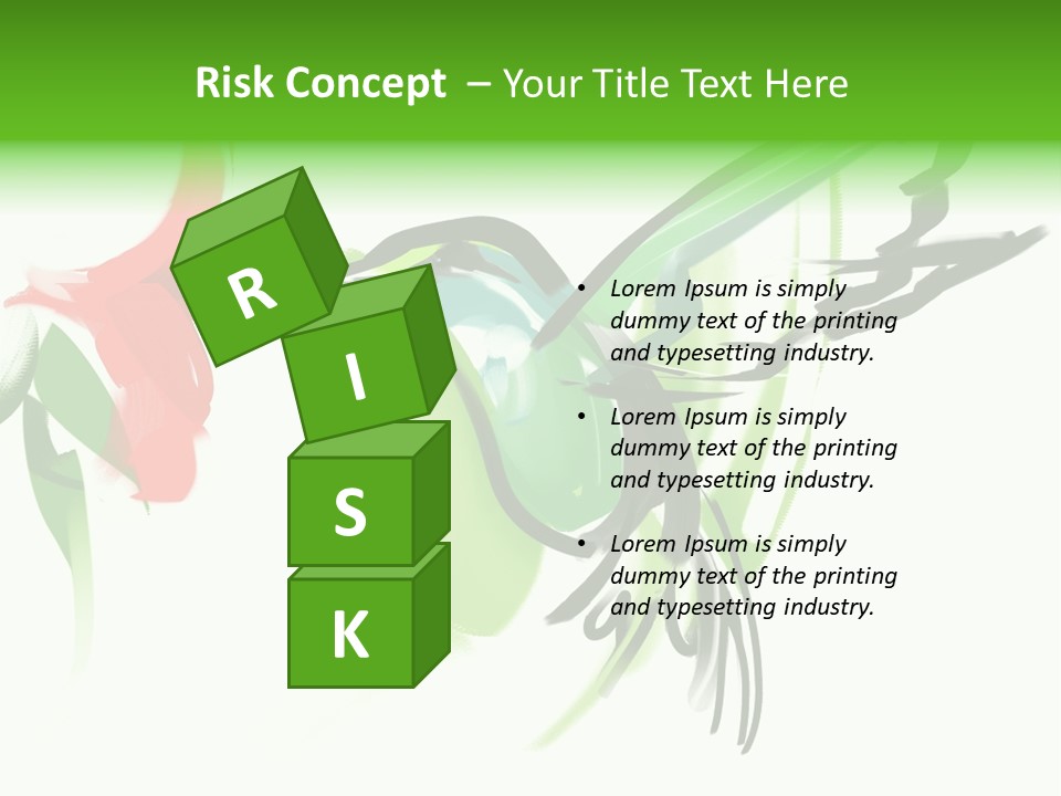 Watercolor Painting Of A Hummingbird And A Flower PowerPoint Template