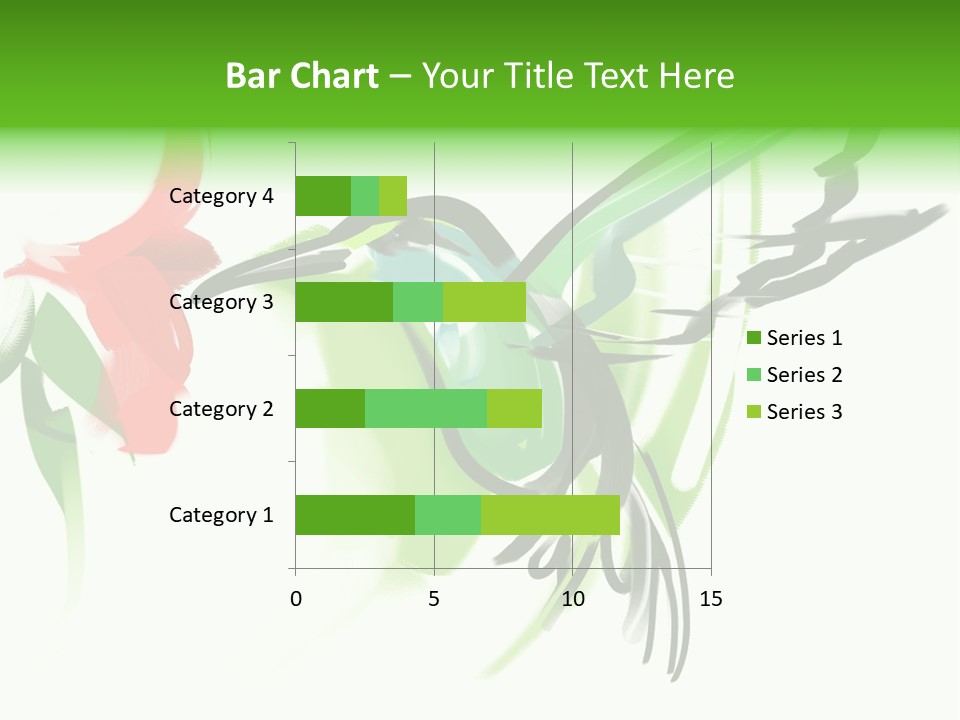 Watercolor Painting Of A Hummingbird And A Flower PowerPoint Template
