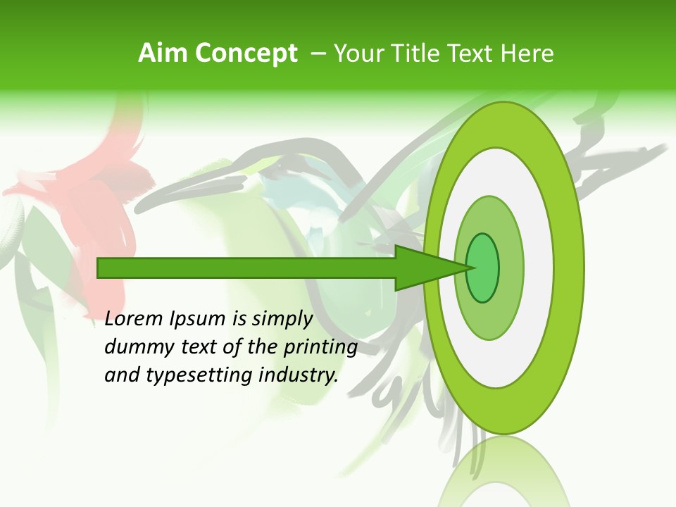 Watercolor Painting Of A Hummingbird And A Flower PowerPoint Template