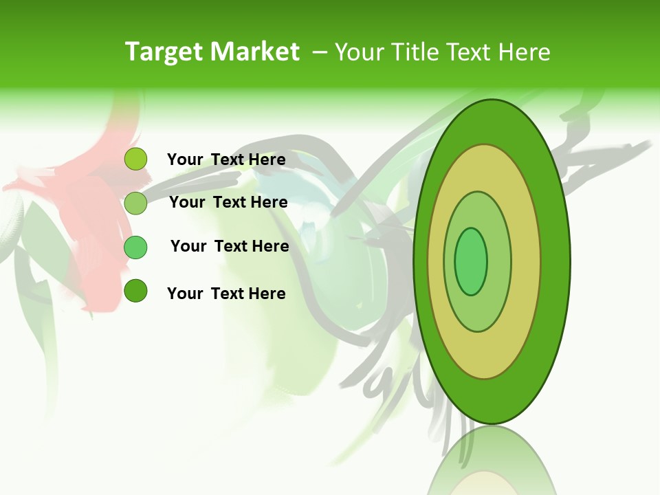 Watercolor Painting Of A Hummingbird And A Flower PowerPoint Template