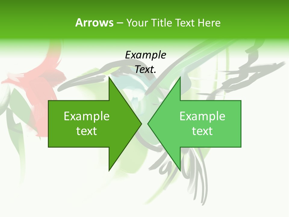 Watercolor Painting Of A Hummingbird And A Flower PowerPoint Template