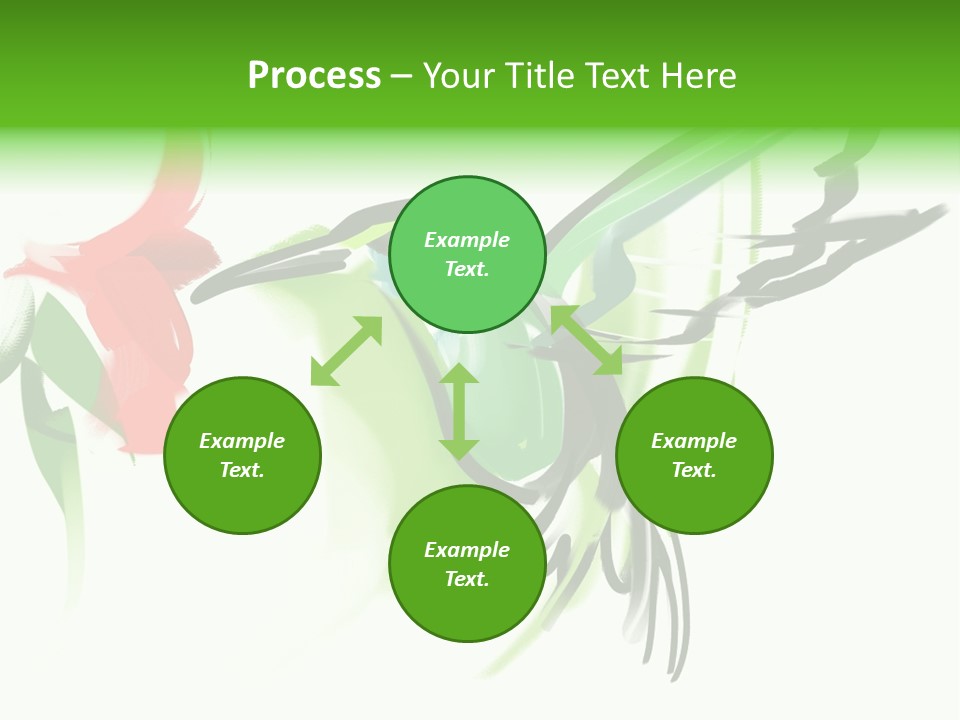 Watercolor Painting Of A Hummingbird And A Flower PowerPoint Template