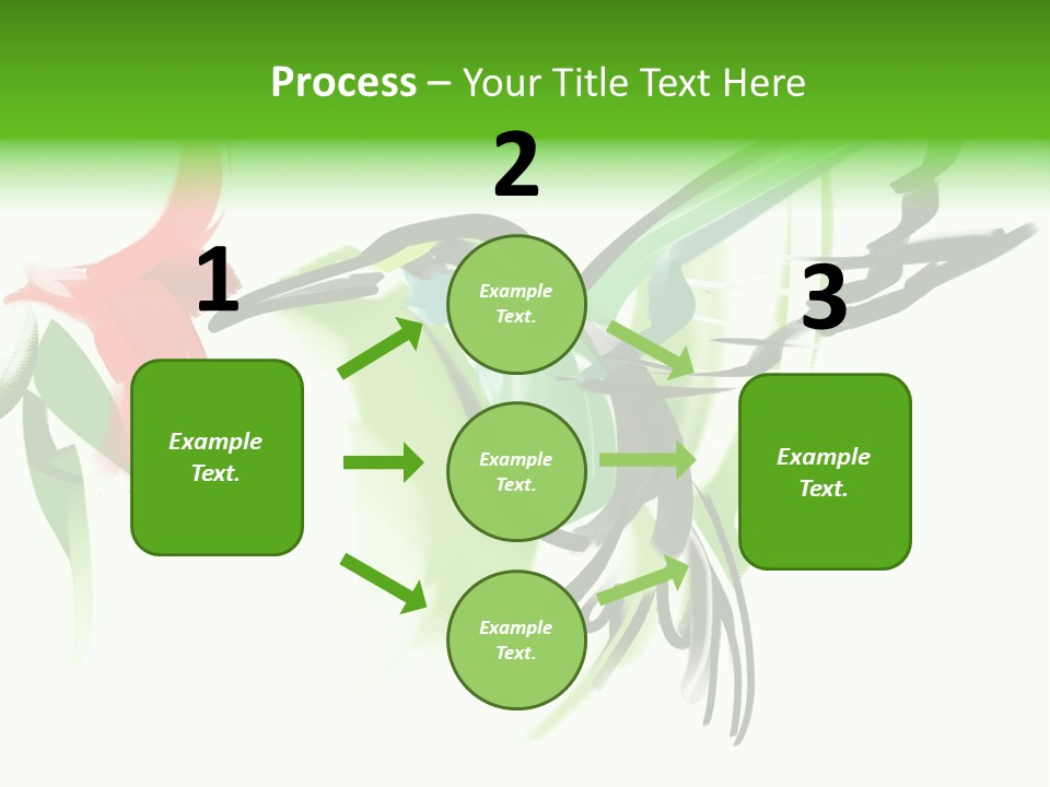 Watercolor Painting Of A Hummingbird And A Flower PowerPoint Template
