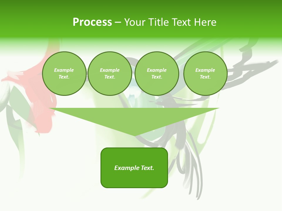 Watercolor Painting Of A Hummingbird And A Flower PowerPoint Template