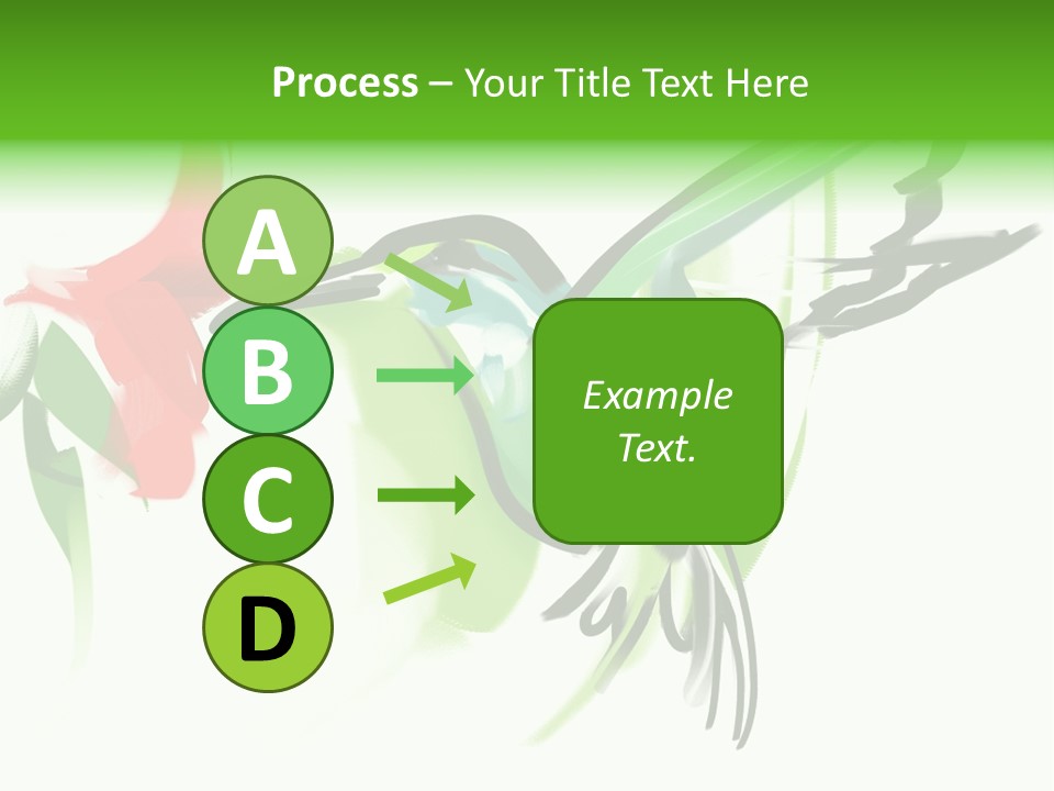 Watercolor Painting Of A Hummingbird And A Flower PowerPoint Template