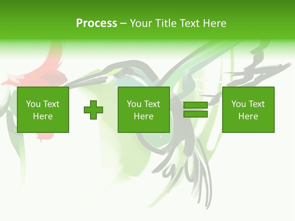 Watercolor Painting Of A Hummingbird And A Flower PowerPoint Template
