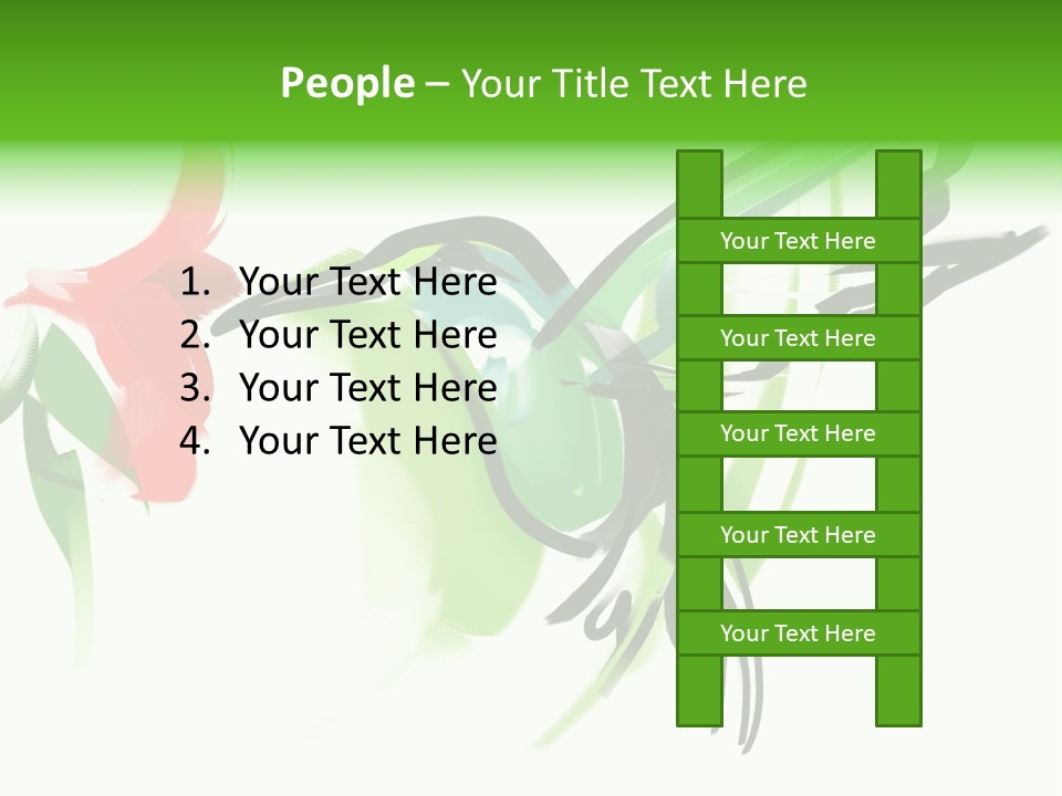 Watercolor Painting Of A Hummingbird And A Flower PowerPoint Template