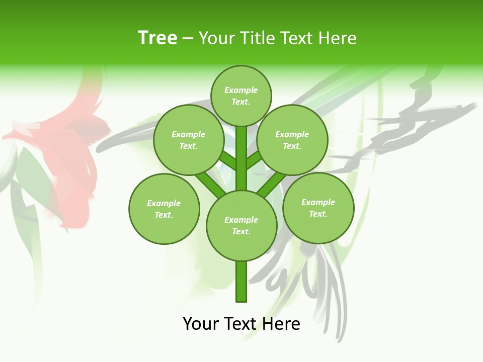 Watercolor Painting Of A Hummingbird And A Flower PowerPoint Template
