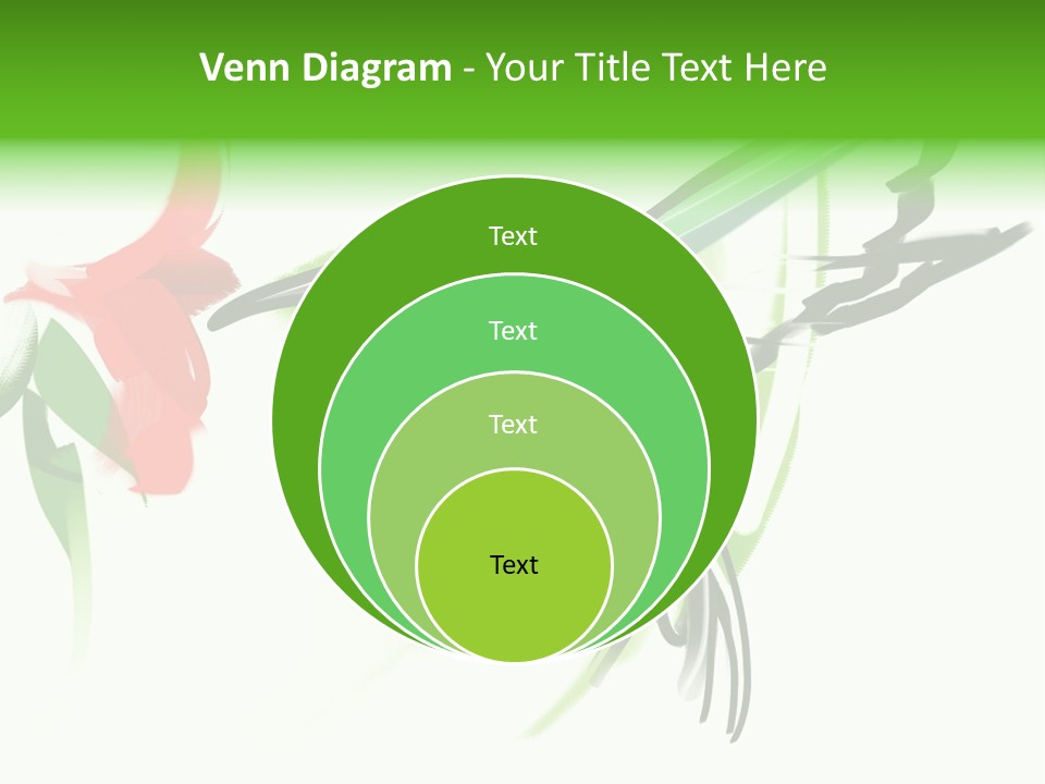 Watercolor Painting Of A Hummingbird And A Flower PowerPoint Template