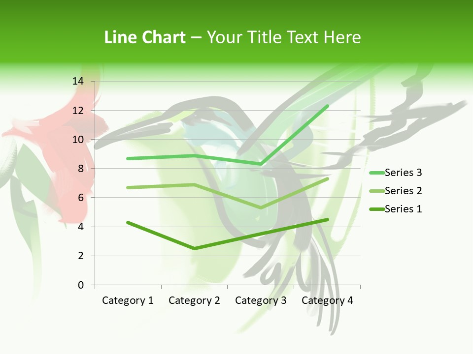 Watercolor Painting Of A Hummingbird And A Flower PowerPoint Template