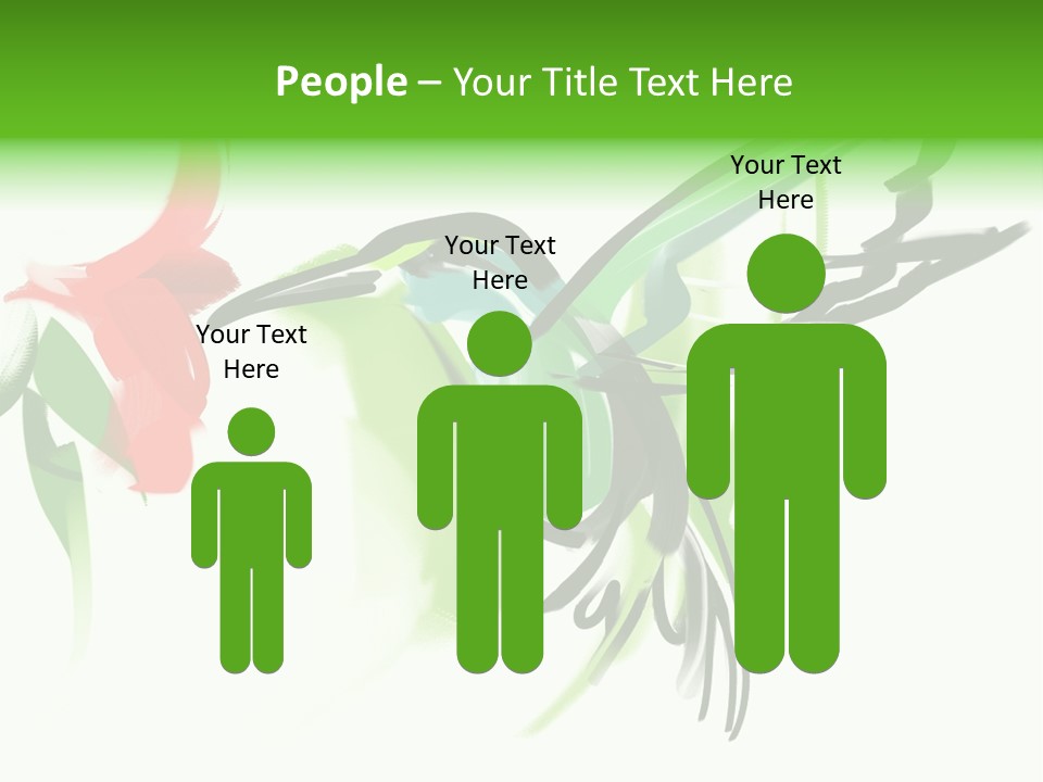 Watercolor Painting Of A Hummingbird And A Flower PowerPoint Template