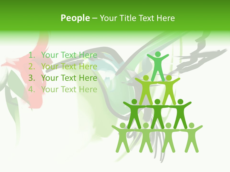 Watercolor Painting Of A Hummingbird And A Flower PowerPoint Template