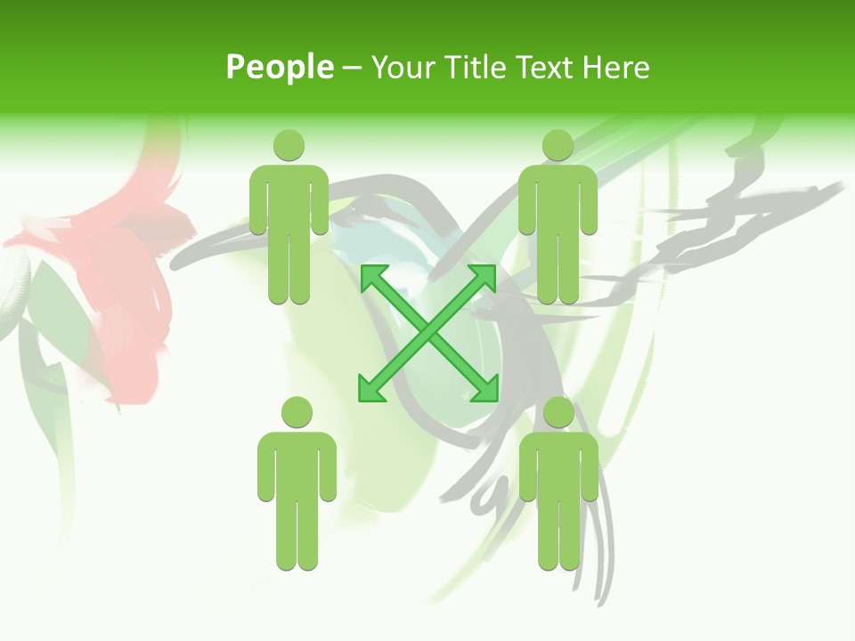 Watercolor Painting Of A Hummingbird And A Flower PowerPoint Template