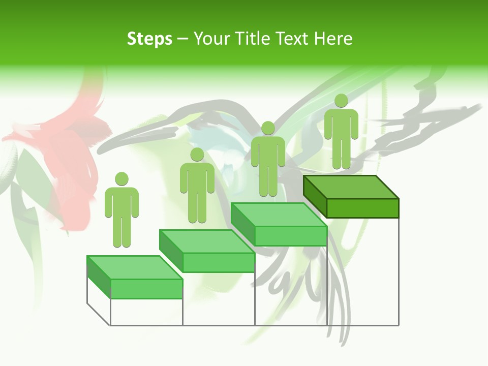 Watercolor Painting Of A Hummingbird And A Flower PowerPoint Template