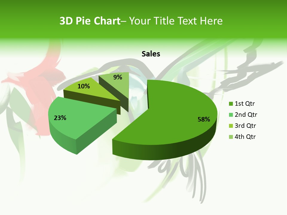 Watercolor Painting Of A Hummingbird And A Flower PowerPoint Template