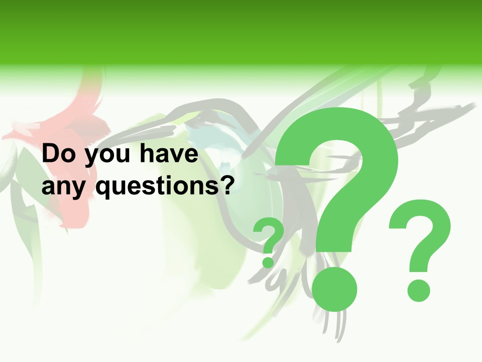 Watercolor Painting Of A Hummingbird And A Flower PowerPoint Template