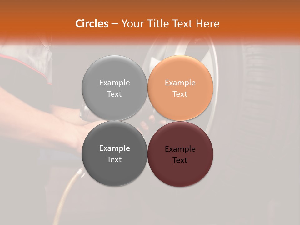 Dismantle The Wheel From The Car PowerPoint Template
