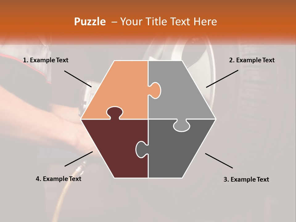 Dismantle The Wheel From The Car PowerPoint Template