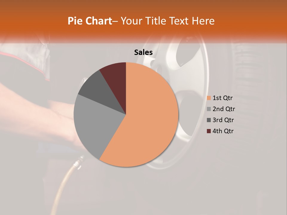 Dismantle The Wheel From The Car PowerPoint Template