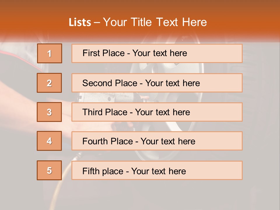 Dismantle The Wheel From The Car PowerPoint Template