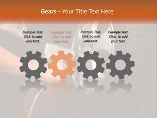 Dismantle The Wheel From The Car PowerPoint Template