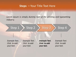 Dismantle The Wheel From The Car PowerPoint Template