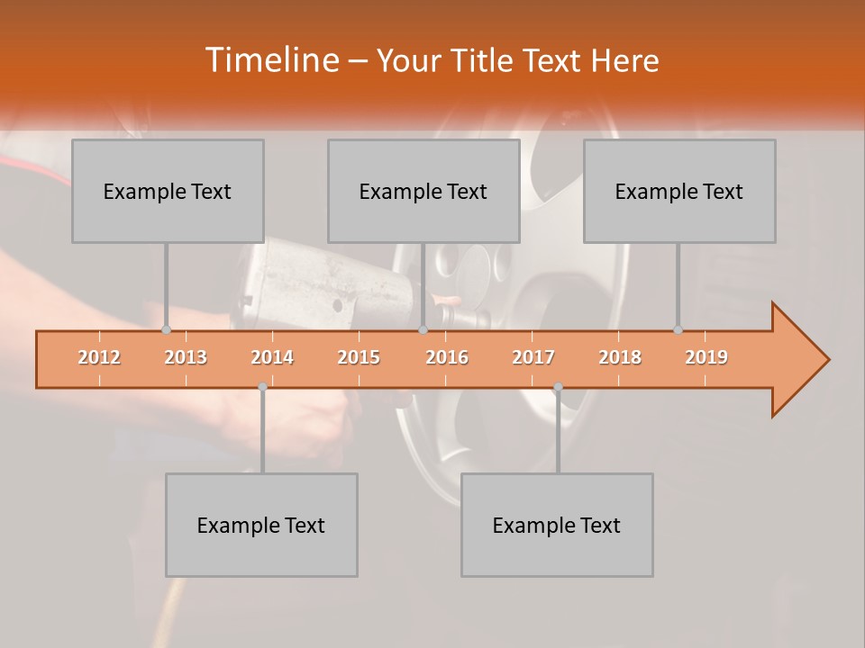 Dismantle The Wheel From The Car PowerPoint Template