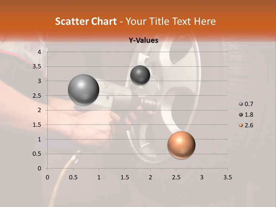 Dismantle The Wheel From The Car PowerPoint Template