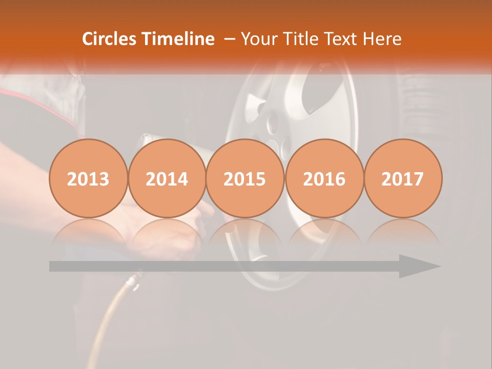 Dismantle The Wheel From The Car PowerPoint Template