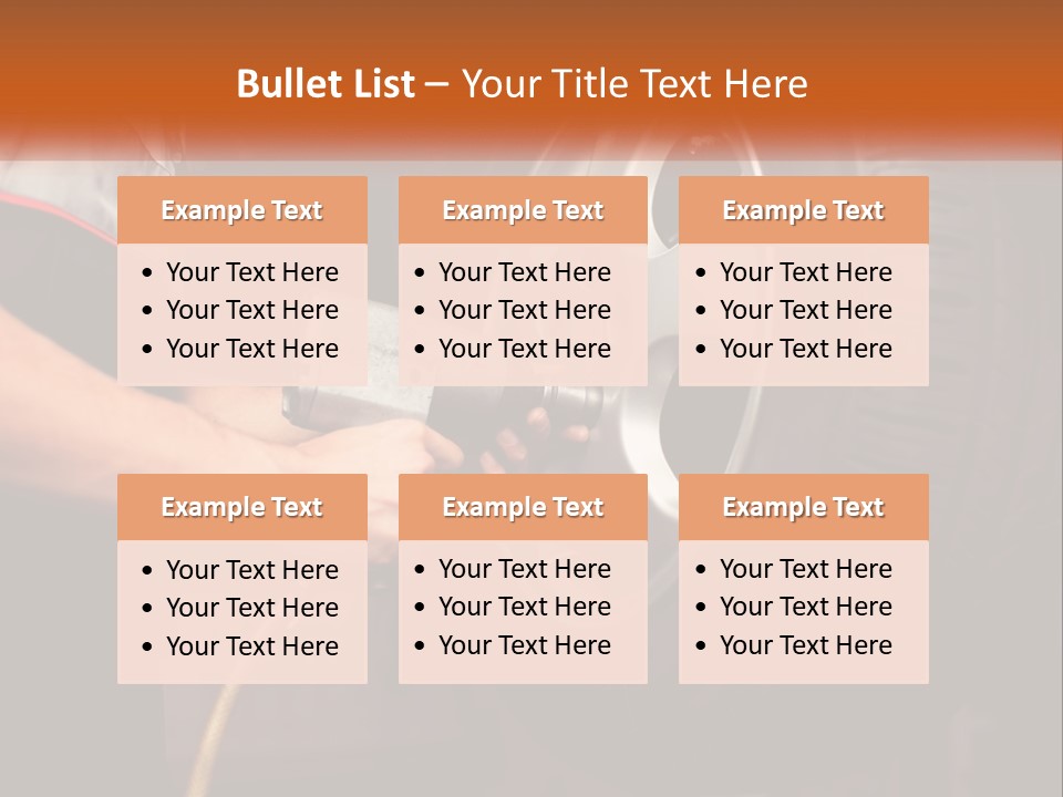 Dismantle The Wheel From The Car PowerPoint Template