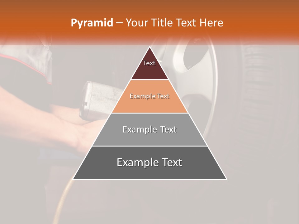 Dismantle The Wheel From The Car PowerPoint Template